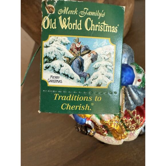 Old World Christmas Olde-Time Santa Glass Ornament 2011 OWC w/ Tag Biltmore - Picture 3 of 6